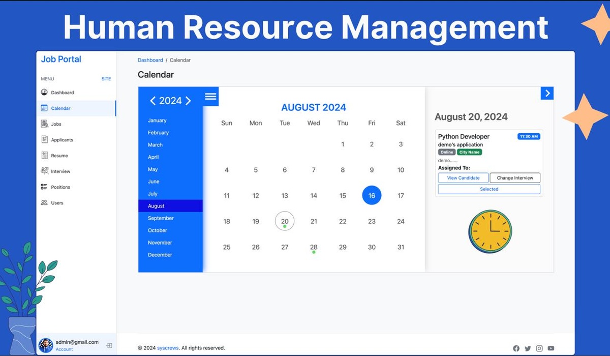 Human Resource Management System Built with Python Django