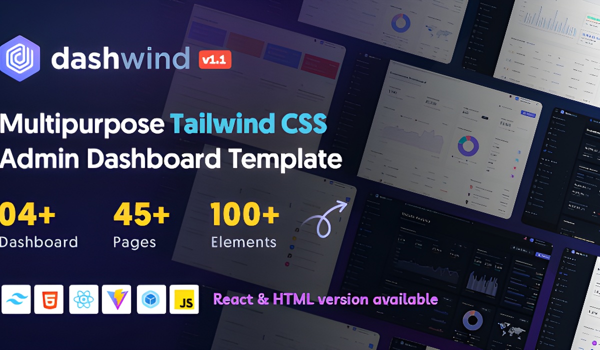 DashWind - Multipurpose Tailwind CSS Admin Dashboard Template